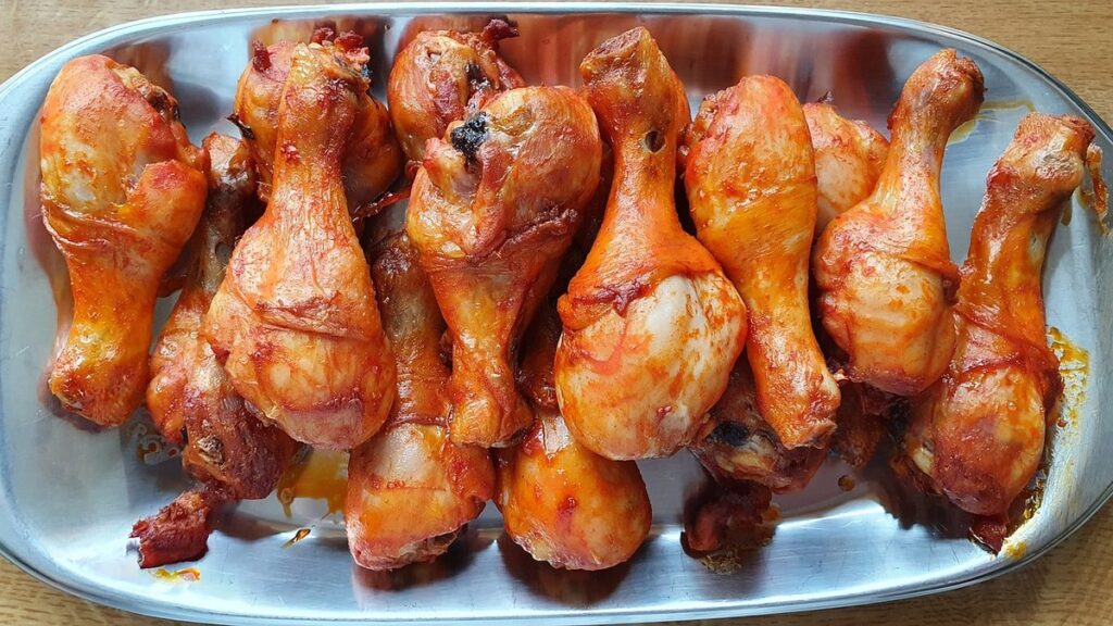 Chicken legs splayed